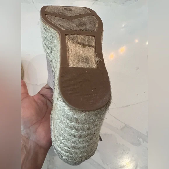 Marc Fisher Pink Espadrille Wedge Sandals - Picture 9 of 11